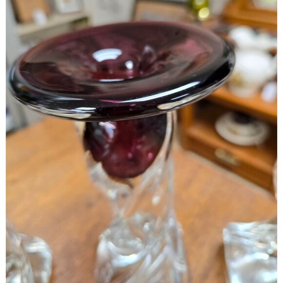 LaChausse Studio Glass Candlestick Trio – Francis Le Salle, New Orleans (NOLA) - Picture 10 of 12